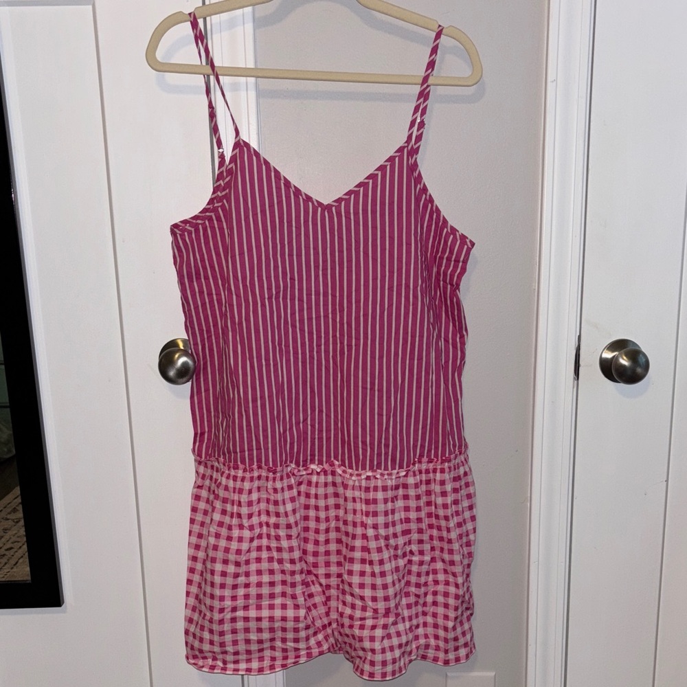 J. Crew Pink and White Striped Dress